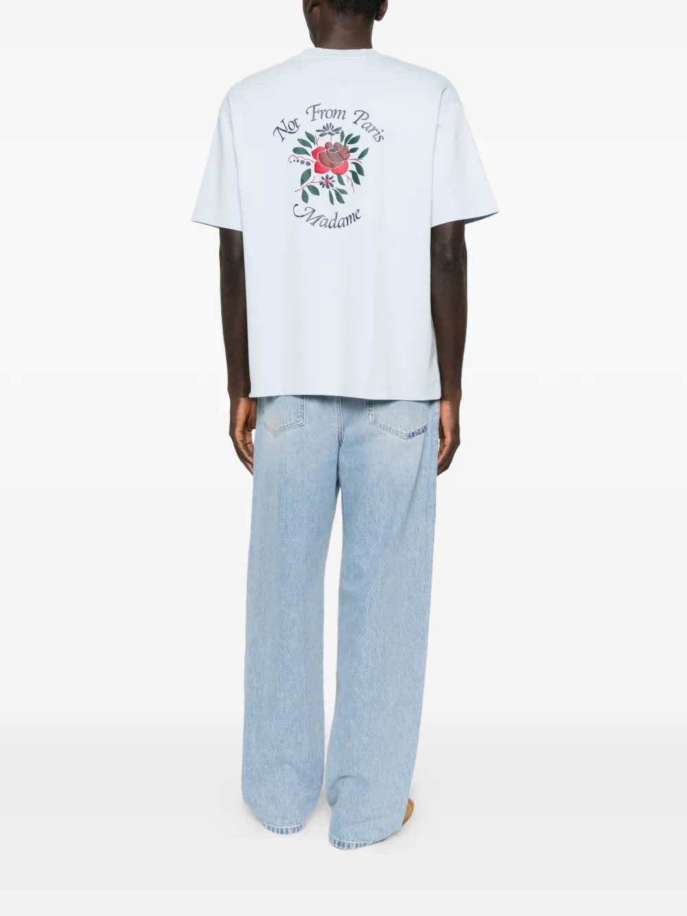 Drôle De Monsieur slogan-print T-shirt - Blauw