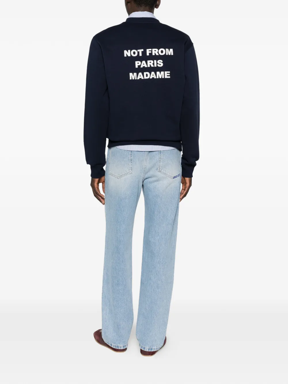 Drôle De Monsieur slogan-print sweatshirt - Blauw