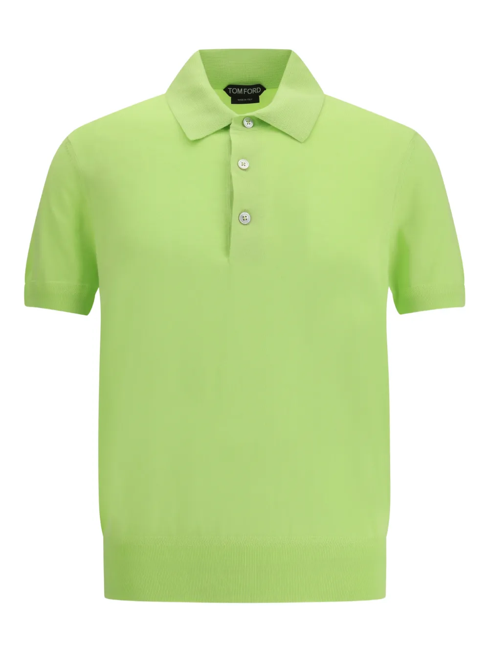 TOM FORD short-sleeve button polo shirt - Verde