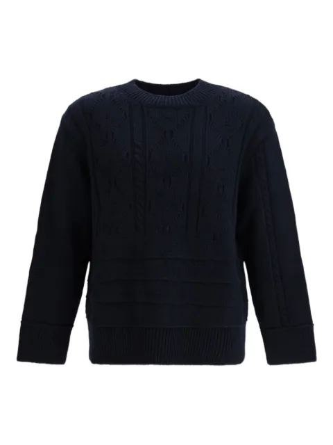 Namacheko Osterly cable-knit elbow-patch sweater 