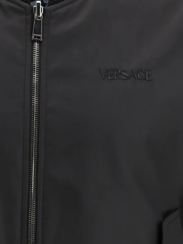 Versace リバーシブル ボンバージャケット | ブラック | FARFETCH JP
