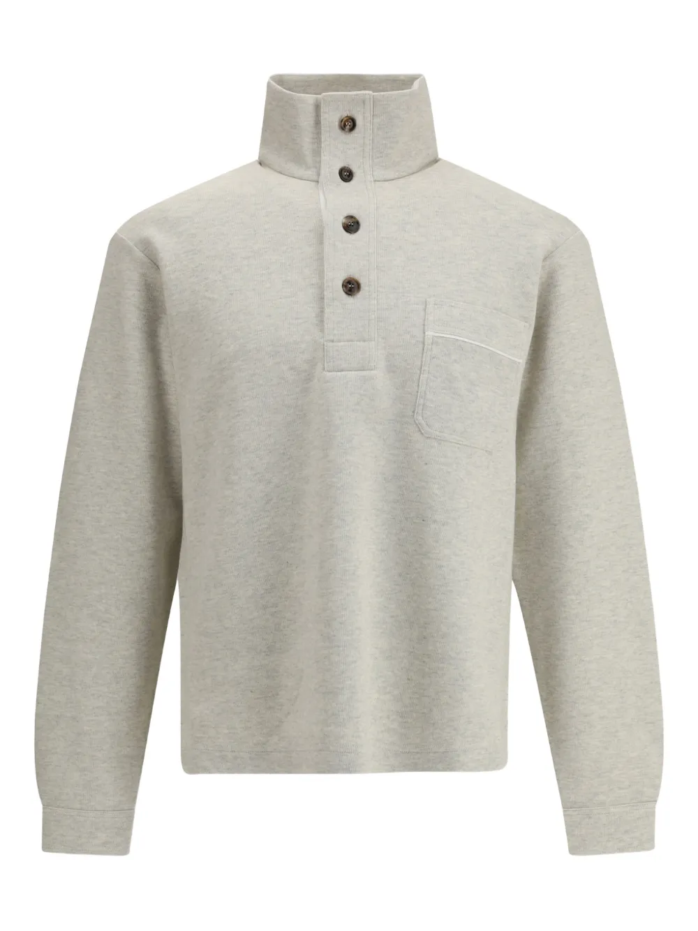 TOM FORD button chest-pocket sweatshirt - Grigio