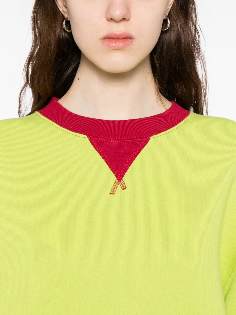 JW Anderson Sweater met contrasterende kraag Groen