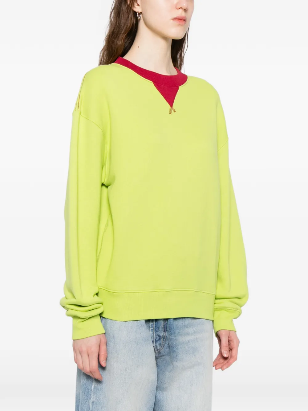 JW Anderson Sweater met contrasterende kraag Groen