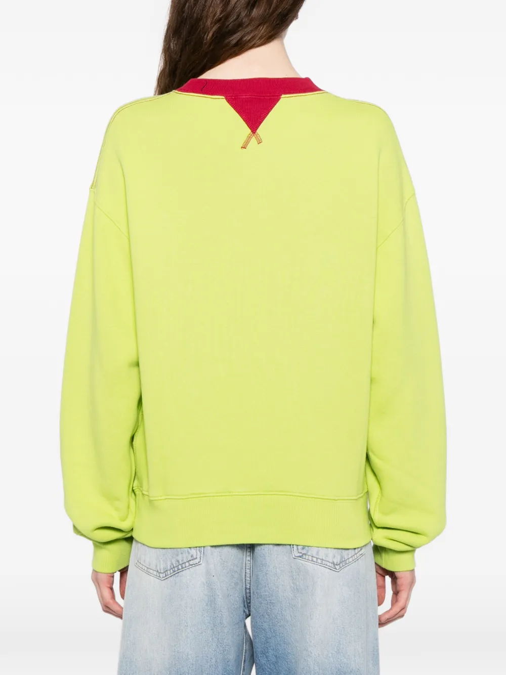 JW Anderson Sweater met contrasterende kraag Groen