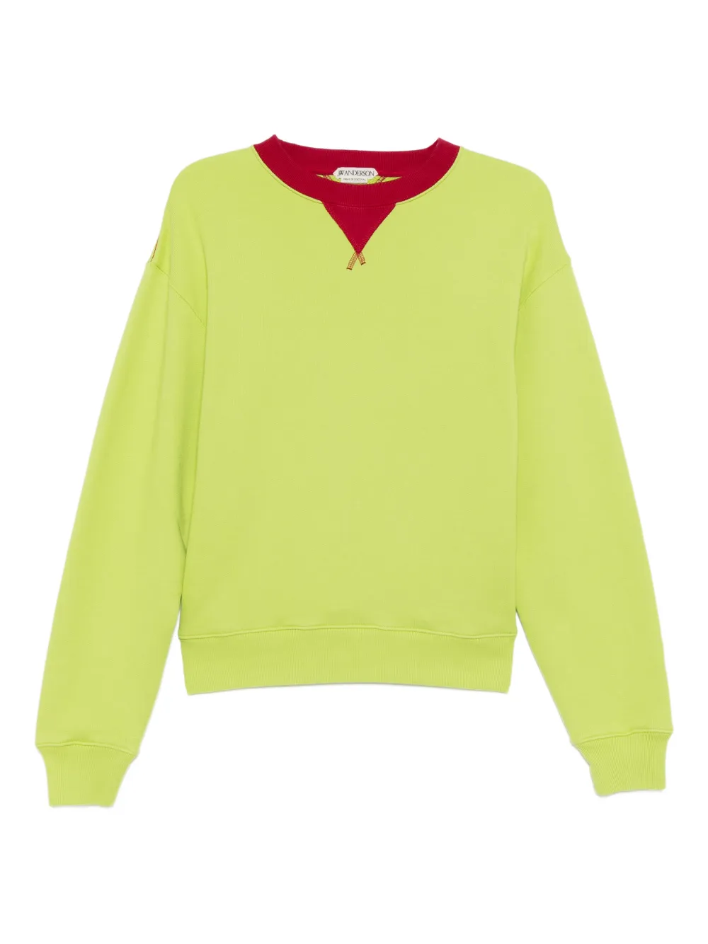 JW Anderson Felpa con colletto a contrasto - Verde