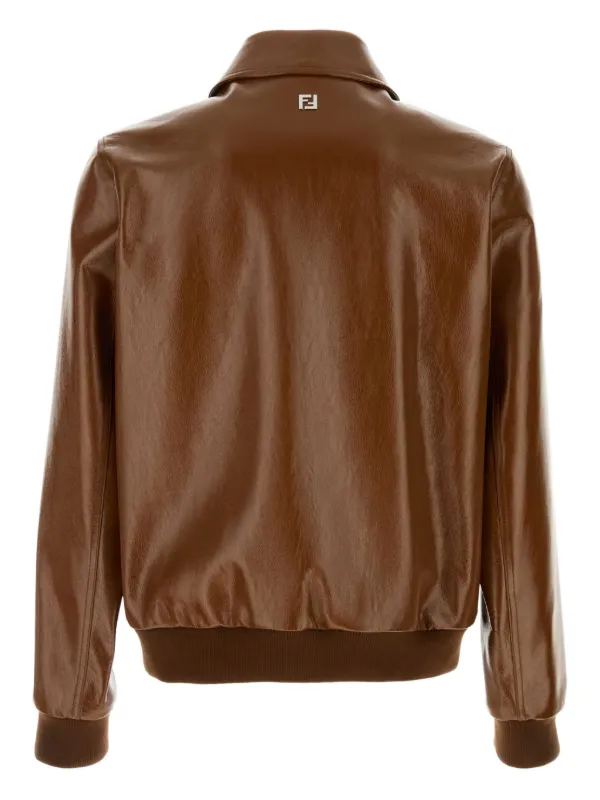 FENDI Leather Jacket | Brown | FARFETCH