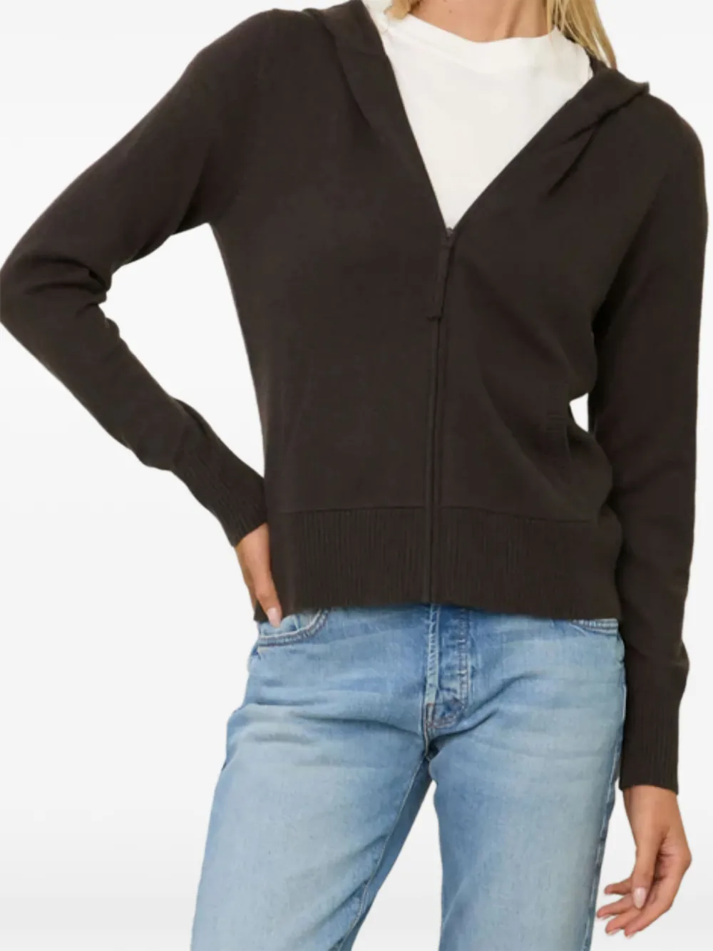 Margaret O'Leary Inc fitted hooded cardigan - Braun