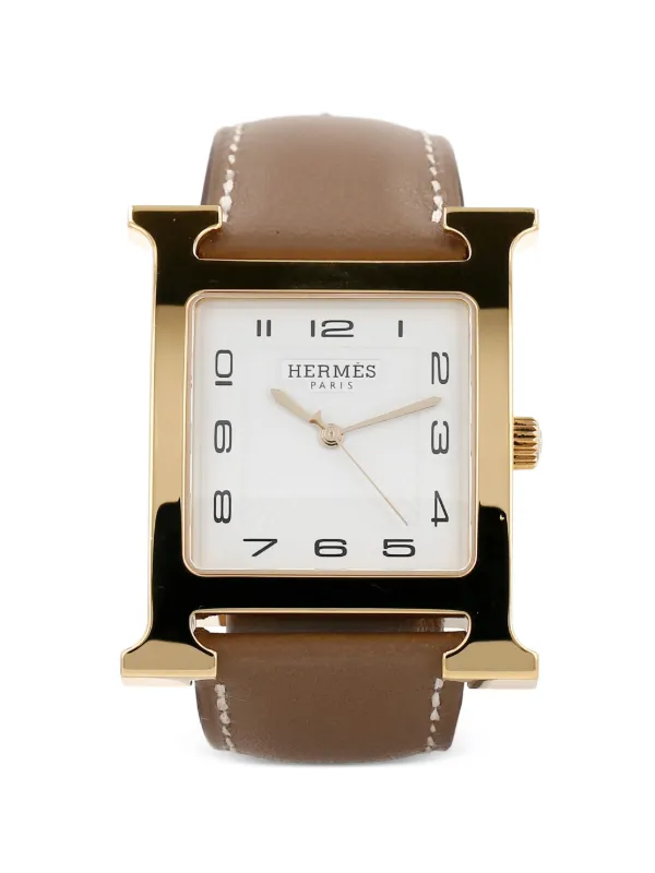 Hermès Pre-owned 2017 Heure H Ardillon Buckle 30mm Watch in Brown