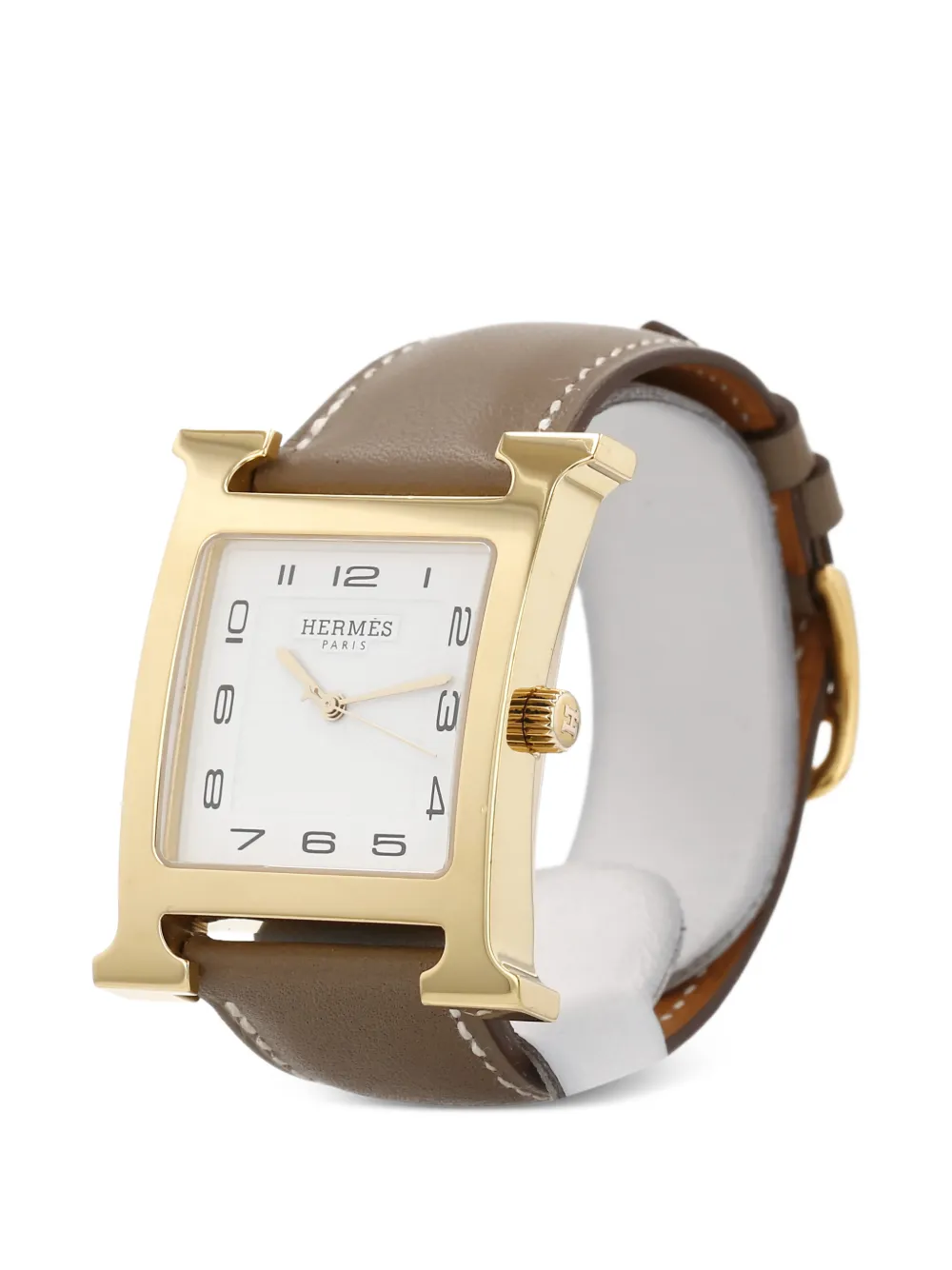 Hermès Pre-owned 2017 Heure H Ardillon Buckle 30mm Watch in Brown, view 3