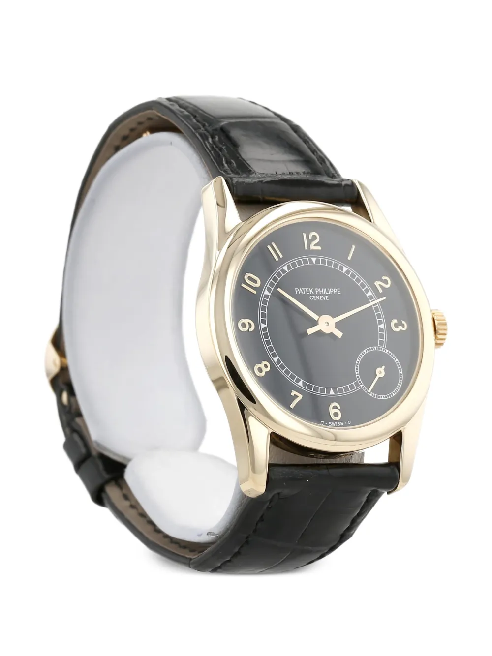Patek Philippe Pre-owned 1994s Calatrava Arabic Numerals 33mm Watch in Black, view 3