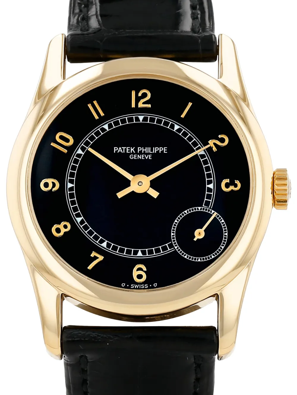 Patek Philippe Pre-owned 1994s Calatrava Arabic Numerals 33mm Watch in Black, view 2