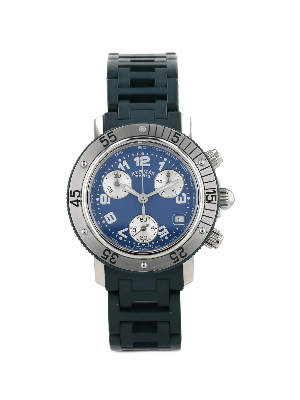 Hermès Pre-Owned 2000s Clipper Chrono 33mm watch - Blu