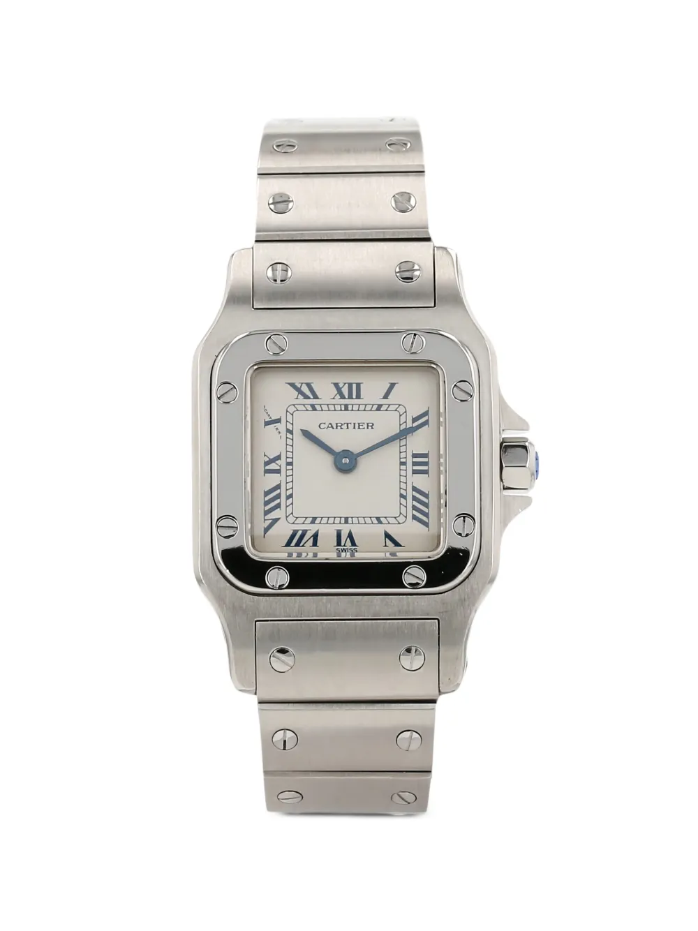 Cartier 2000 Santos Galbée 24mm Watch In Silver