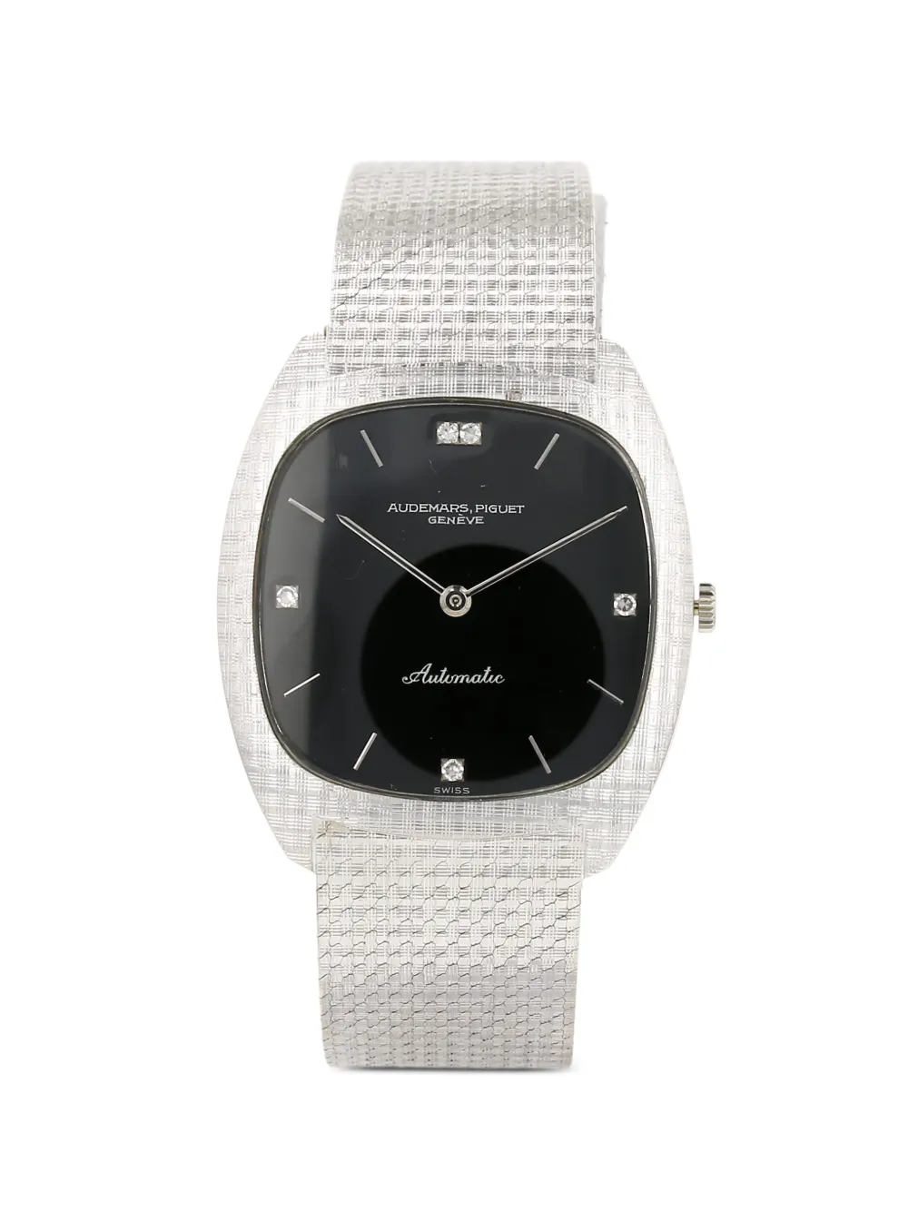 Audemars Piguet 18k white gold diamond 32mm watch - Schwarz