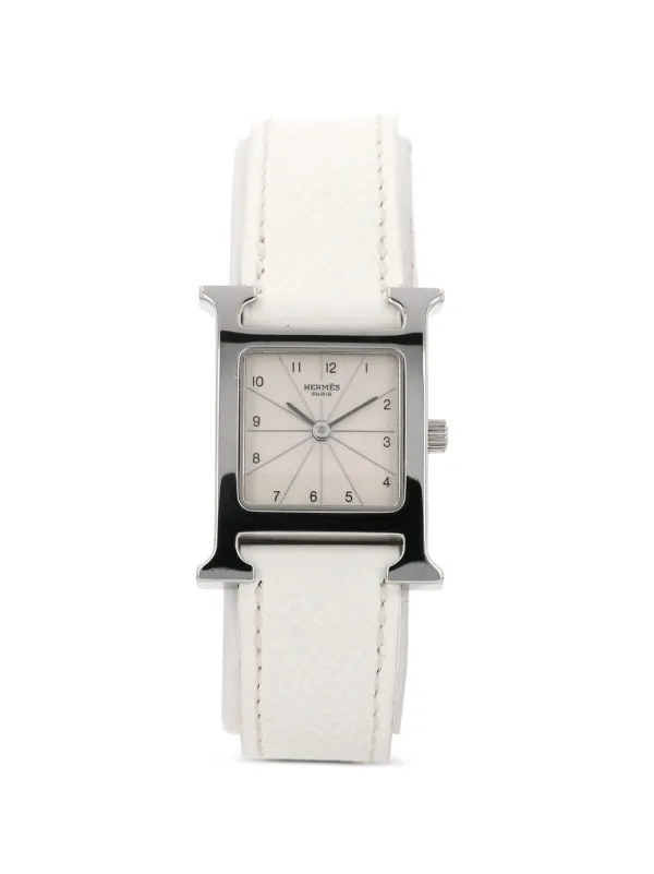 Hermès Pre-owned 2010 Heure 21mm in White