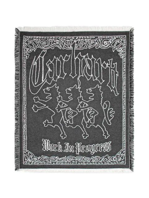 Carhartt WIP fringed graphic throw