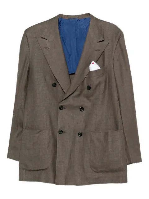 Kiton double-breasted pocket blazer