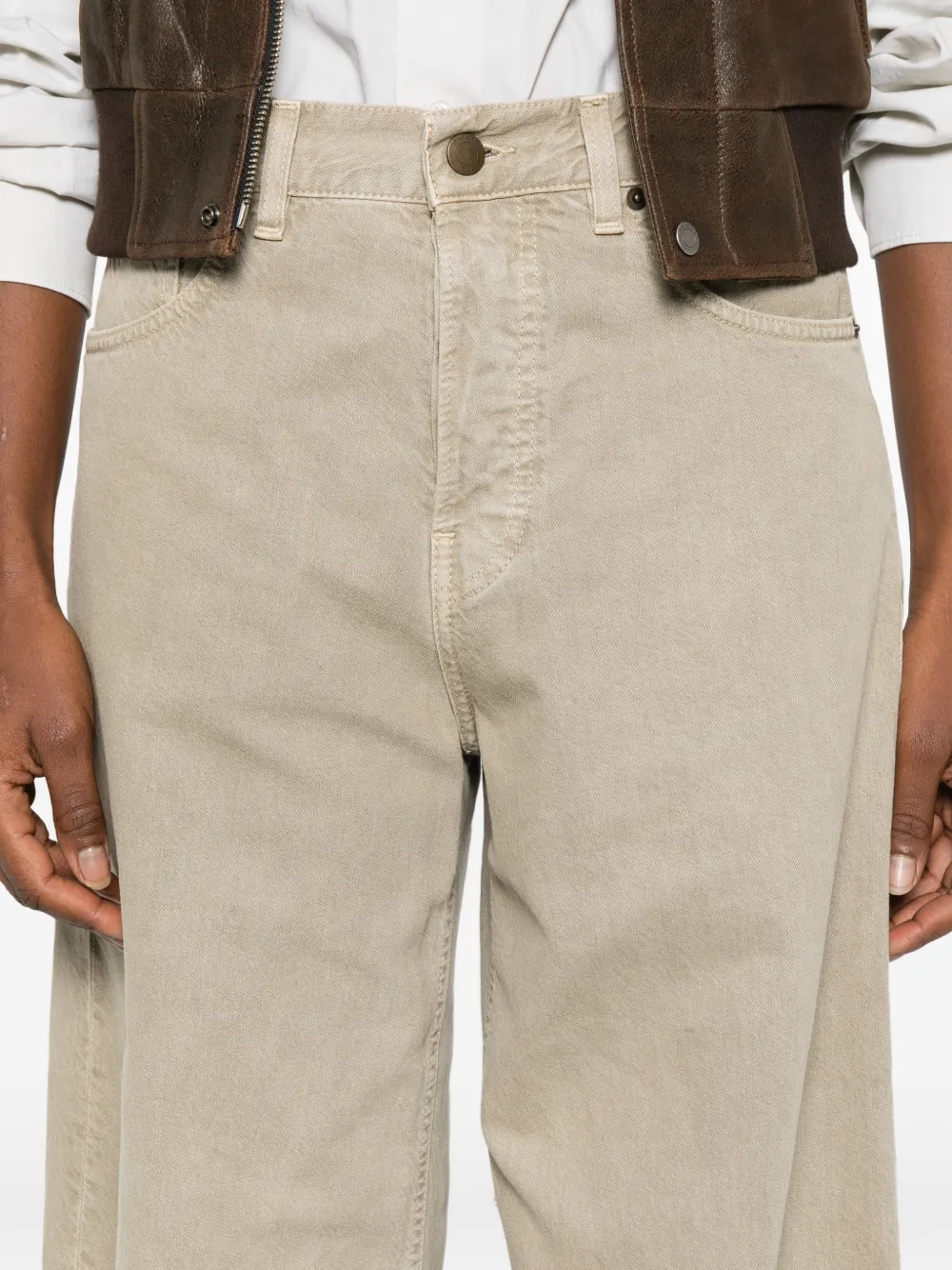 Haikure Jeans met vijf zakken Beige