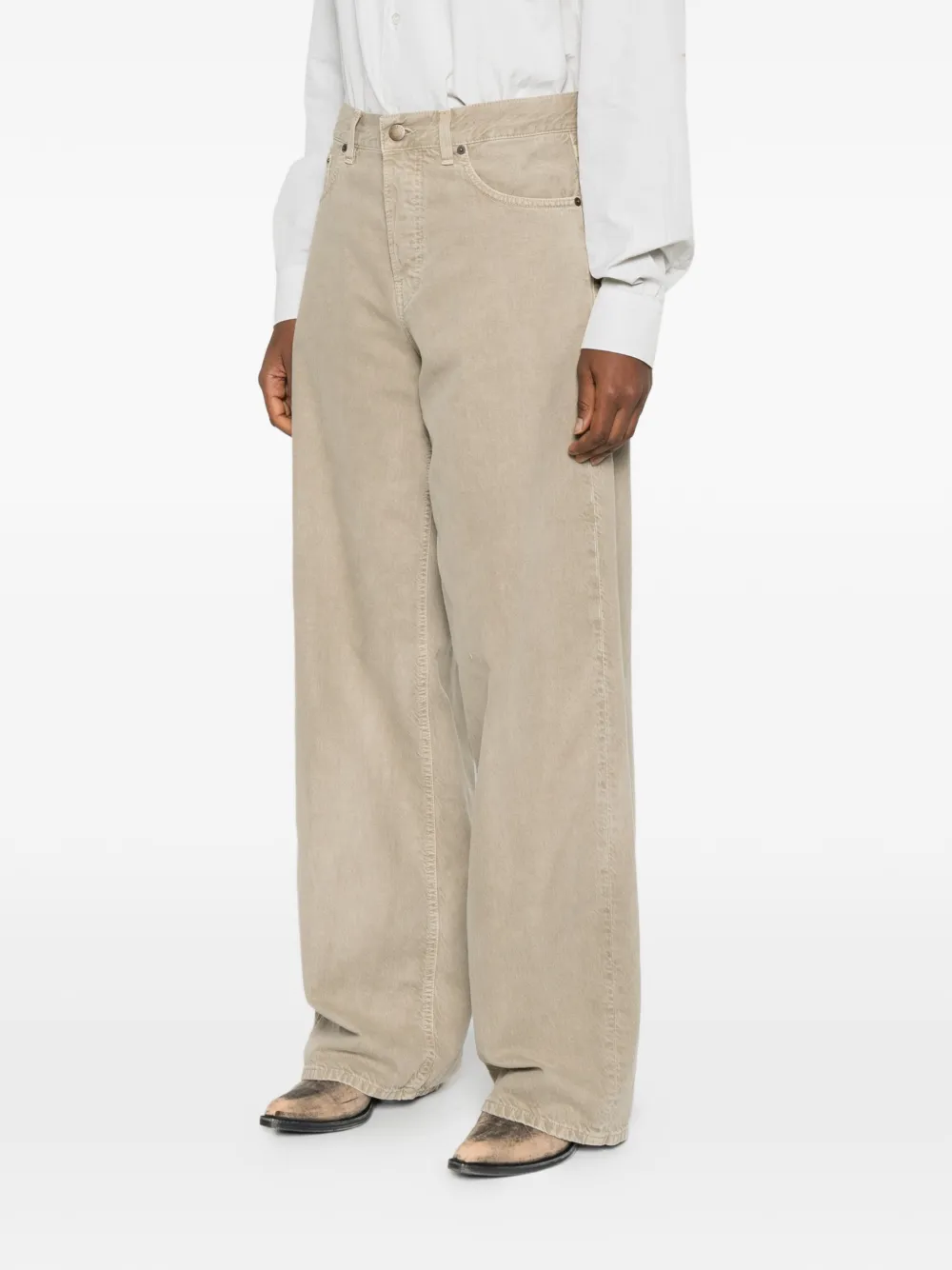 Haikure Jeans met vijf zakken Beige