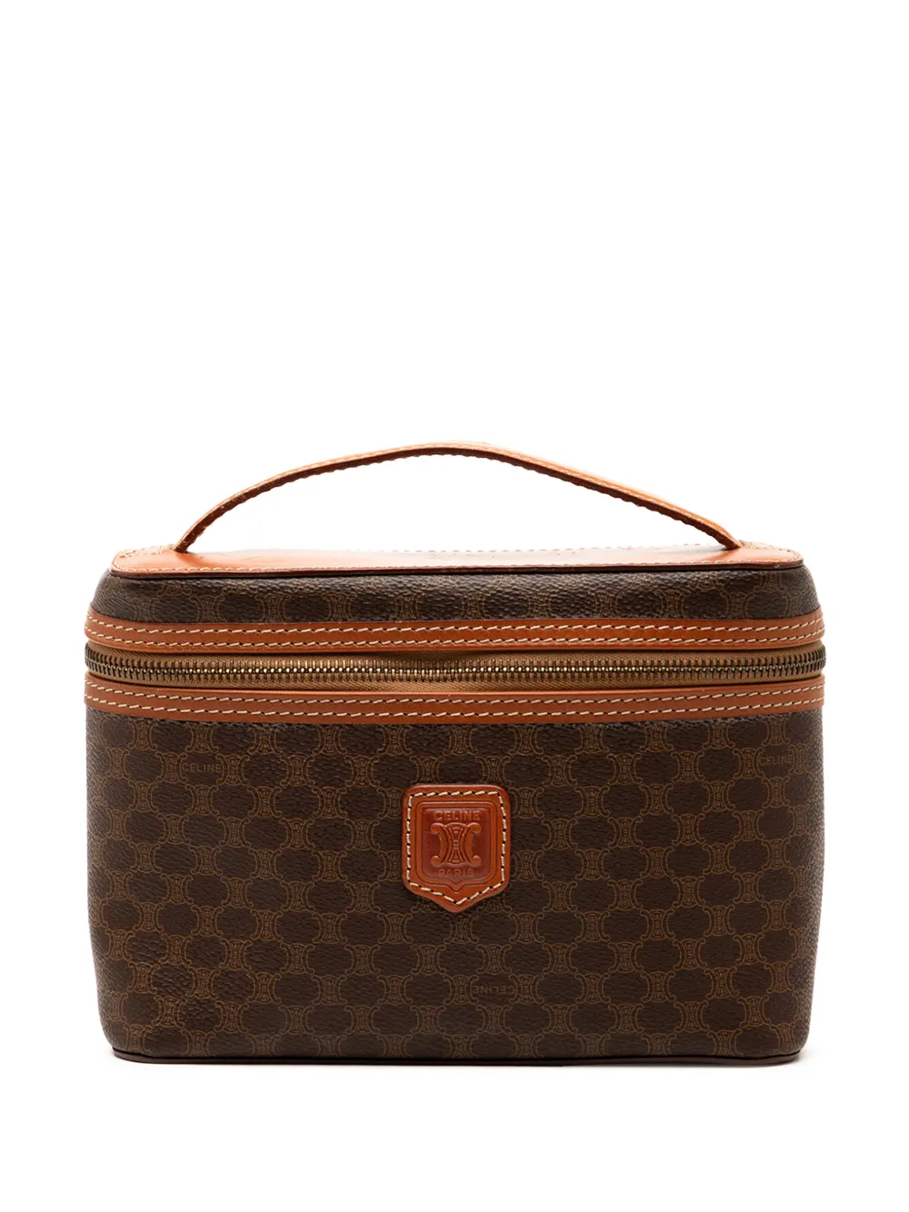 Celine Pre-Owned 1995 Macadam Coated Canvas vanity bag | Brown | Image 1