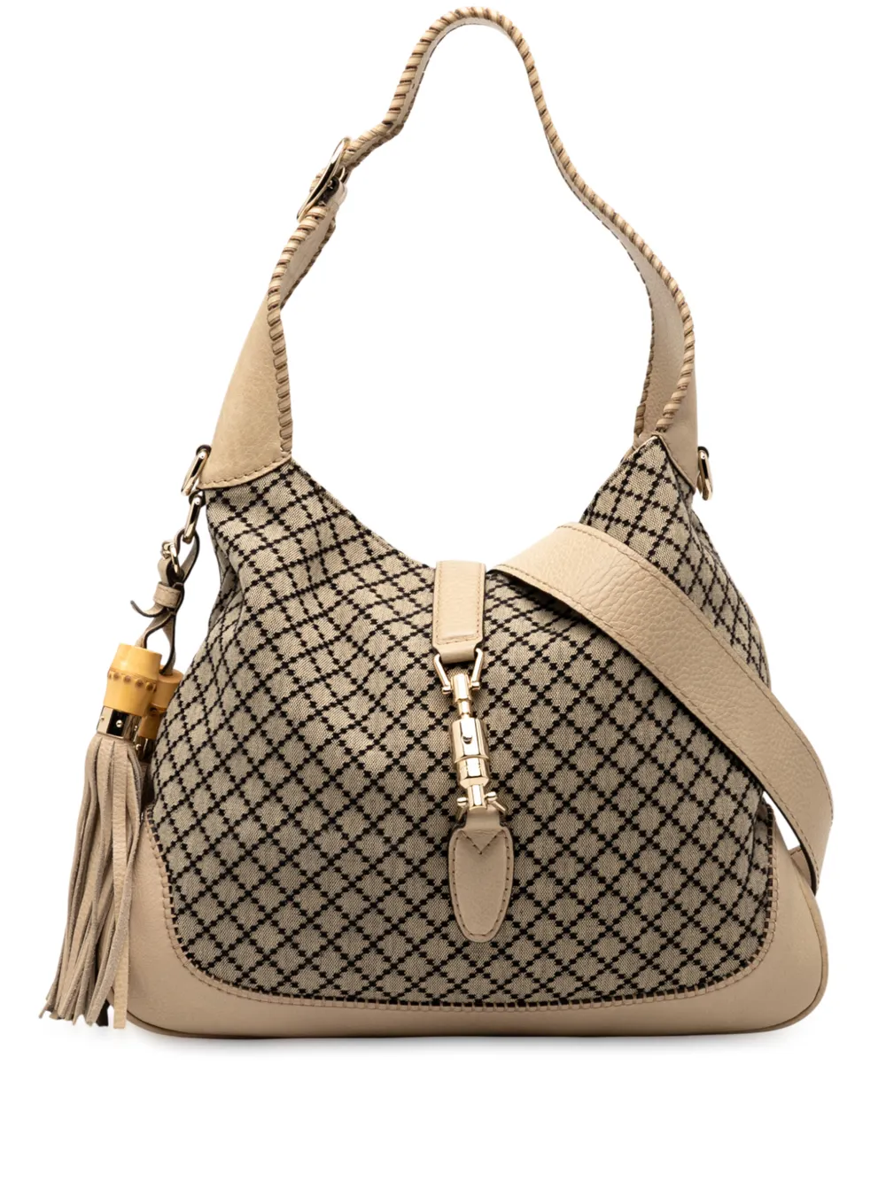 Gucci Pre-Owned Borsa a tracolla Diamante New Jackie media in tela 2000-2015 - Marrone