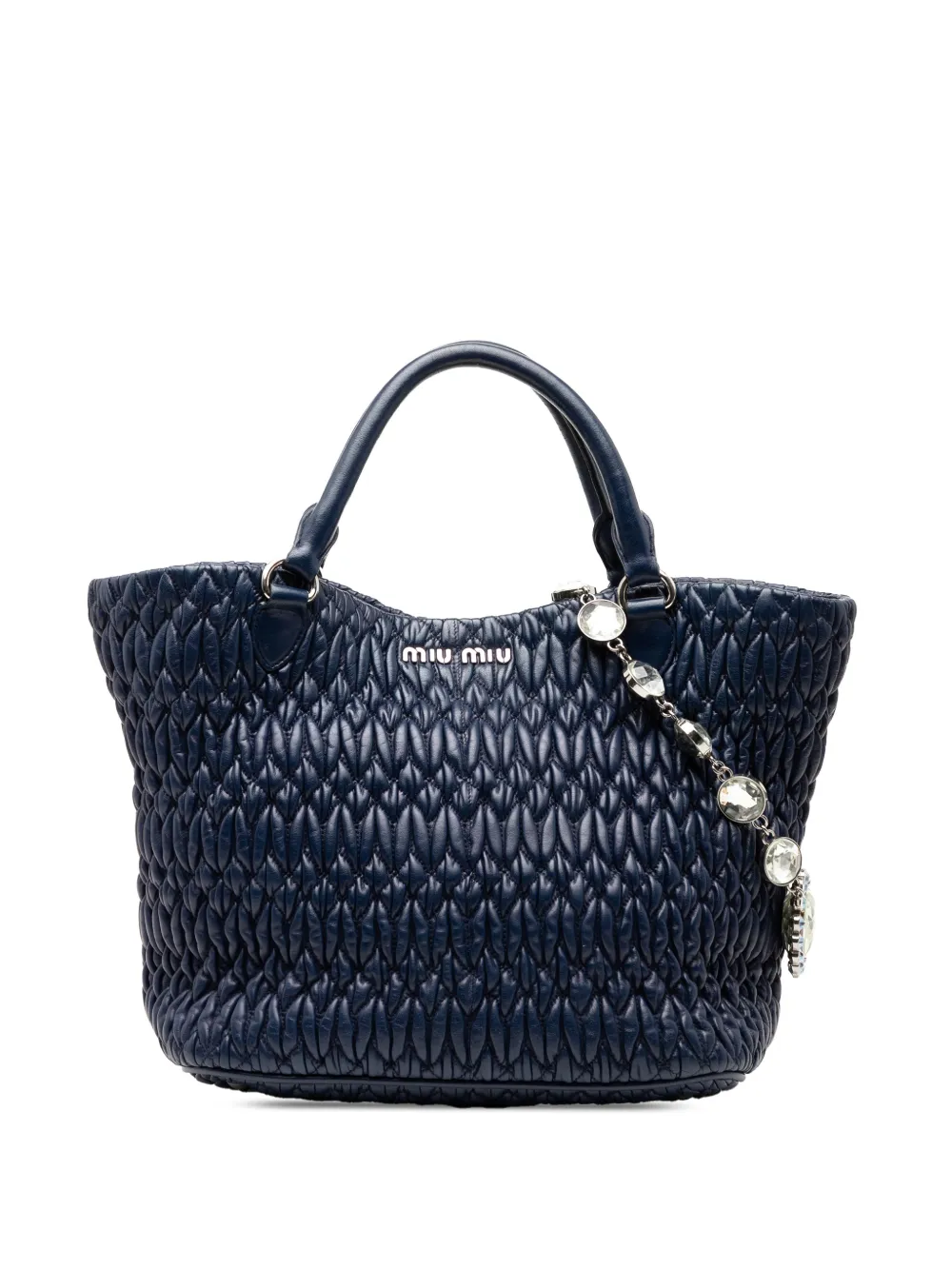 Miu Miu Pre-Owned 2010-2025 Matelasse Nappa Crystal satchel | Blue | Image 1