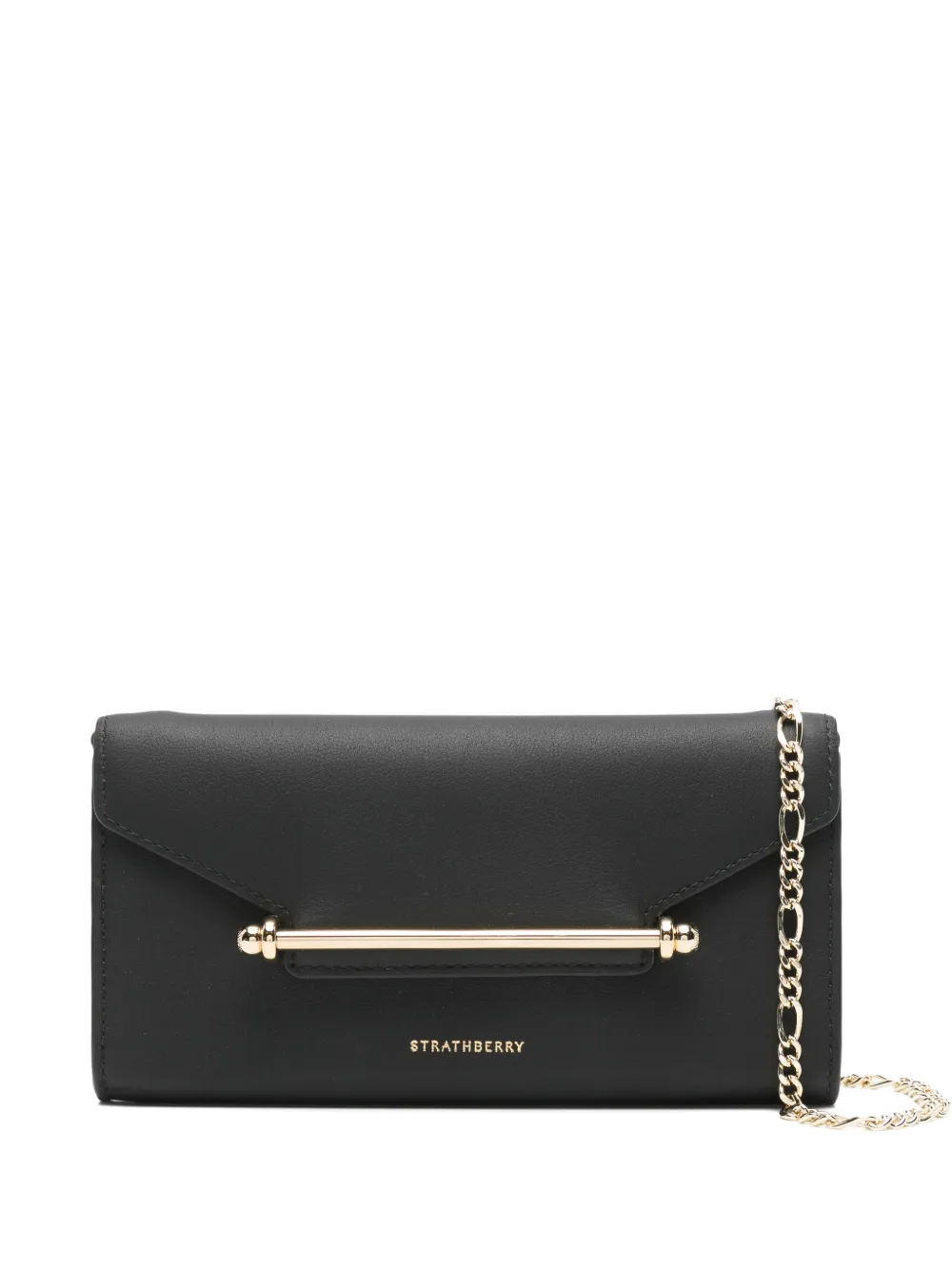 Strathberry large Melville clutch bag | Black | Image 1