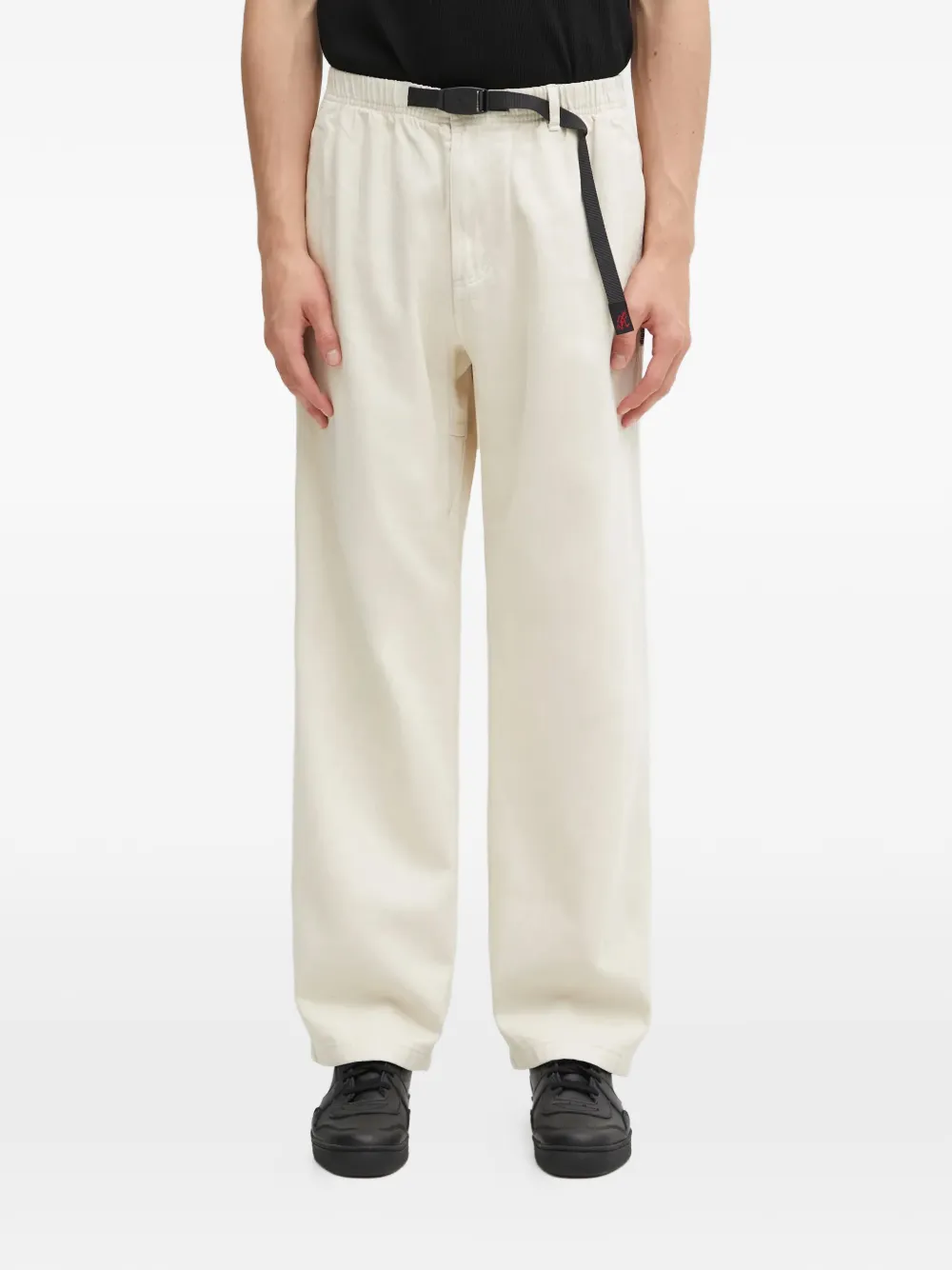 Gramicci Hemp Straight Fit belted trousers - Toni neutri