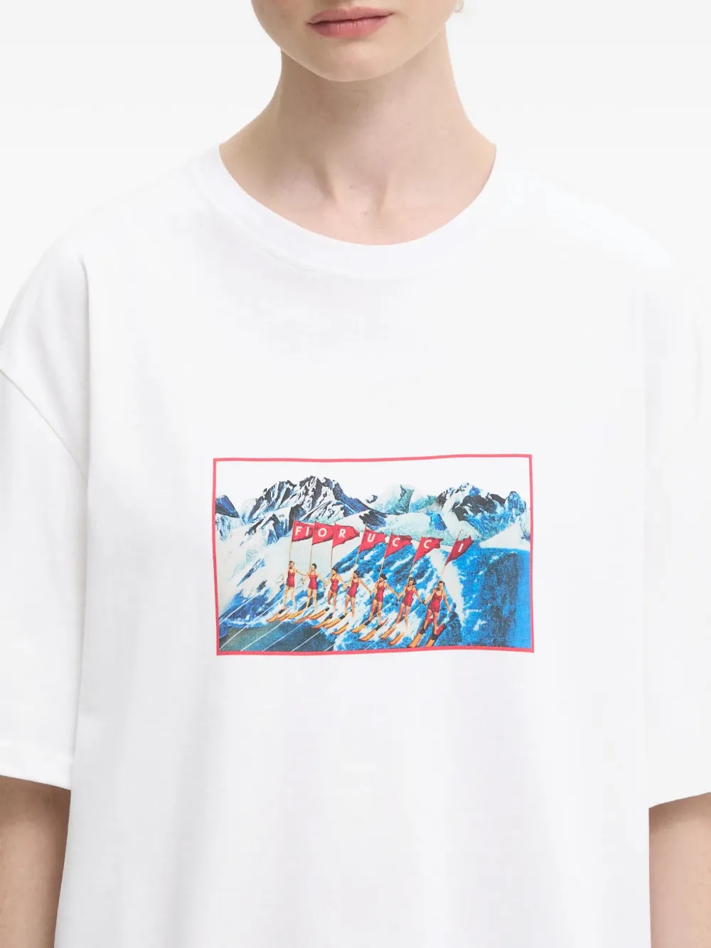 Fiorucci T-shirt met grafische print Wit