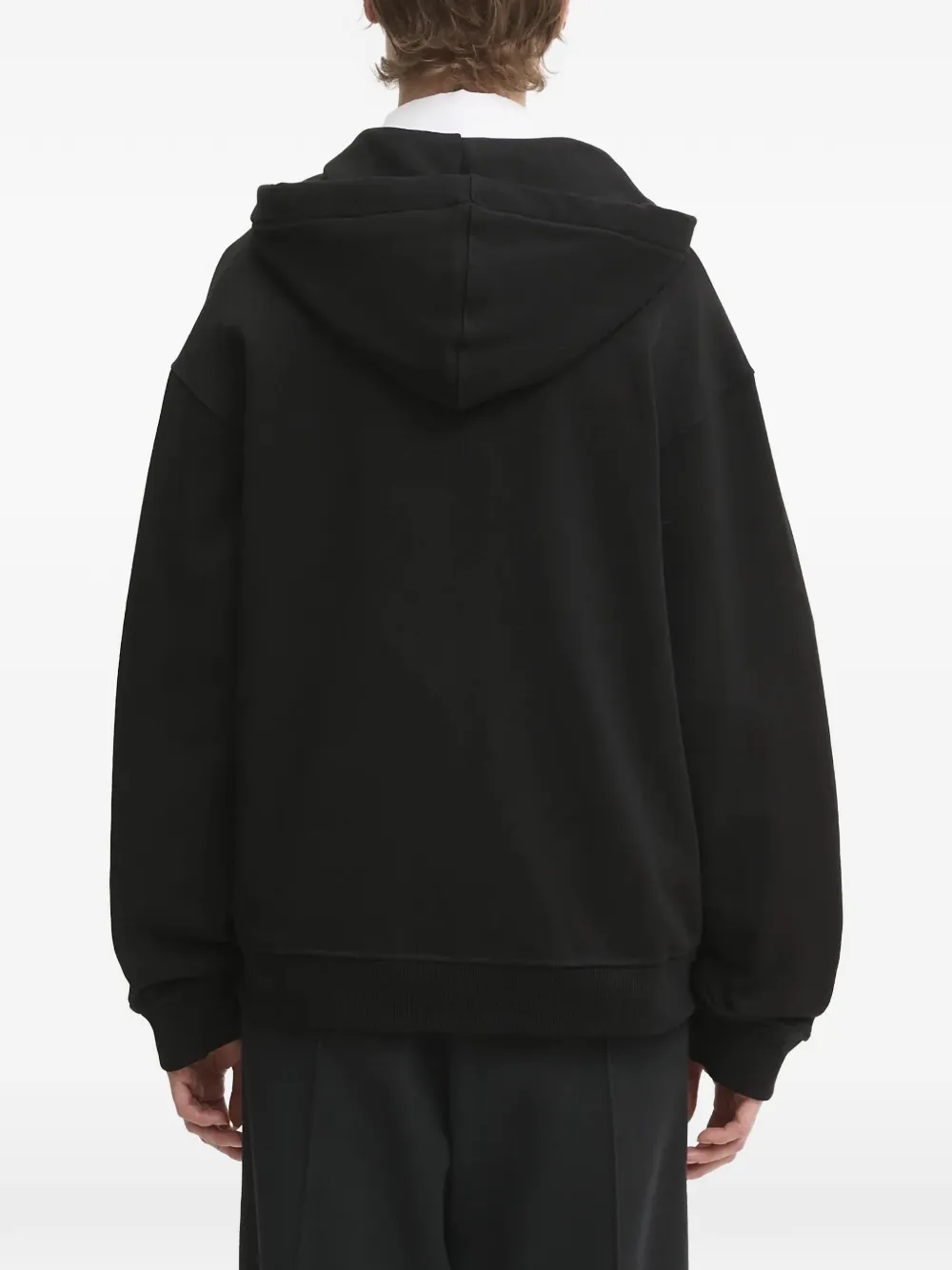 Fiorucci Hoodie met ritssluiting en engelenpatch Zwart