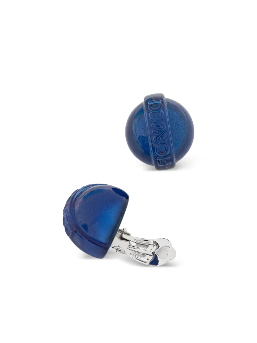 Fiorucci mini Lollipop logo earrings - Blauw
