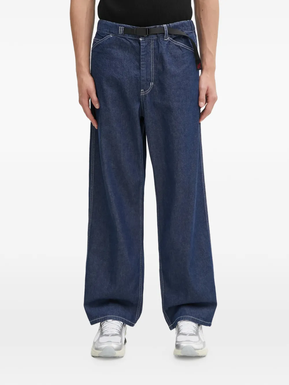 Gramicci Sutter contrast-stitch denim trousers - Blu