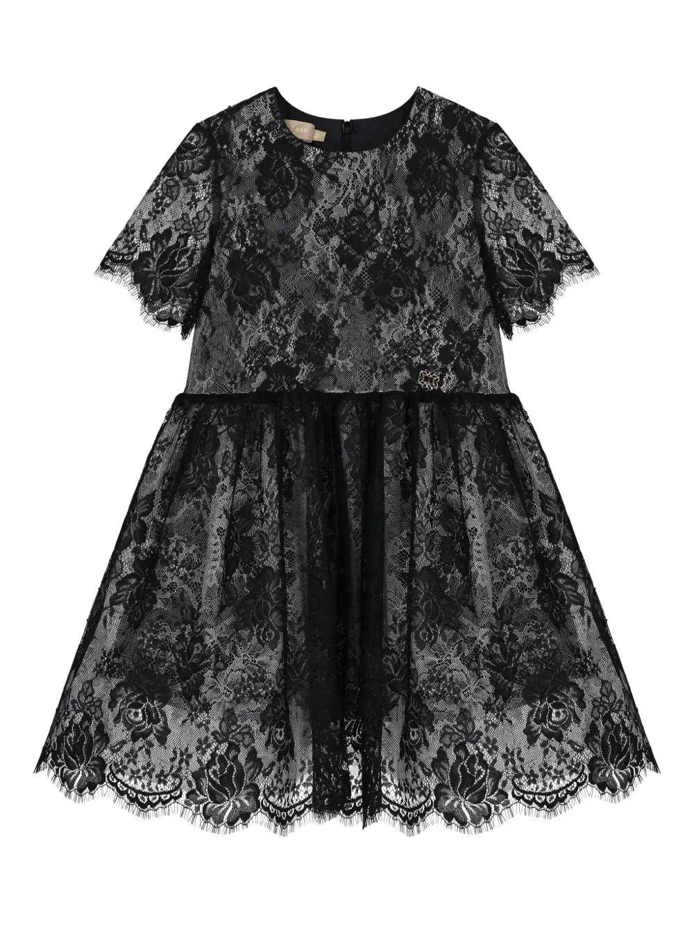 Elie Saab Junior Floral-pattern Lace Dress In Black