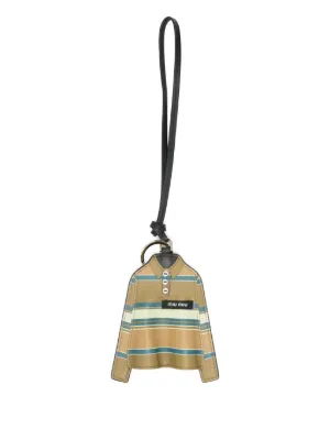 Miu Miu Leather Trick Keychain | Neutrals | FARFETCH NO