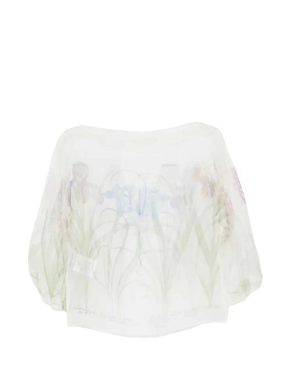 Alberta Ferretti floral silk top - Bianco