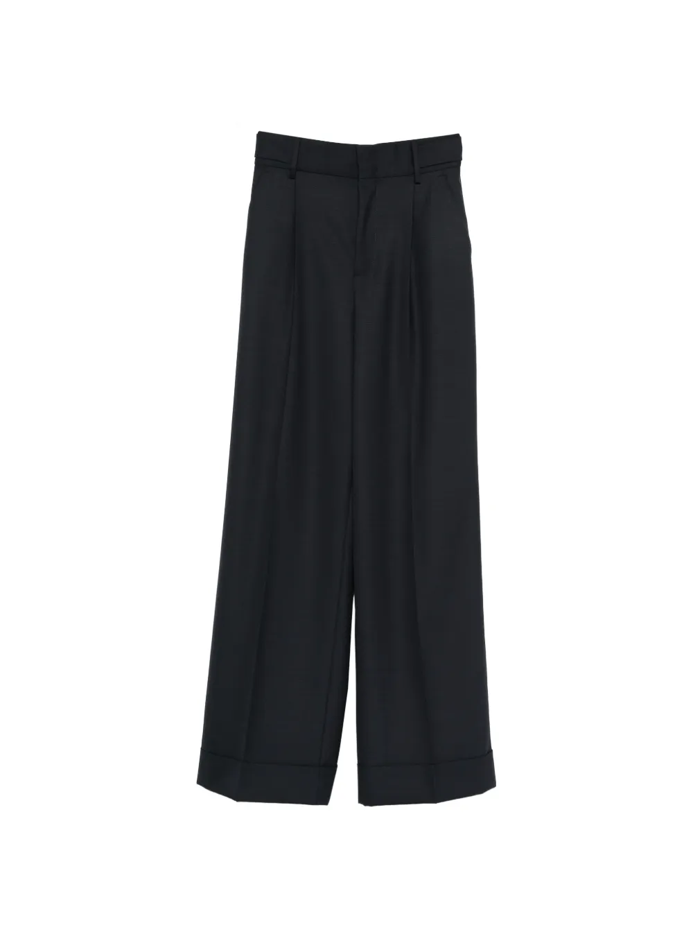Alberta Ferretti pleated cuffed trousers - Blu