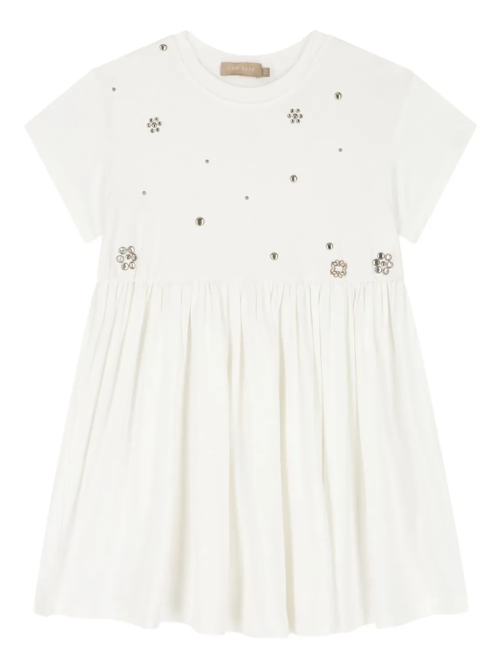 Elie Saab Junior Embellished-detail Dress In White