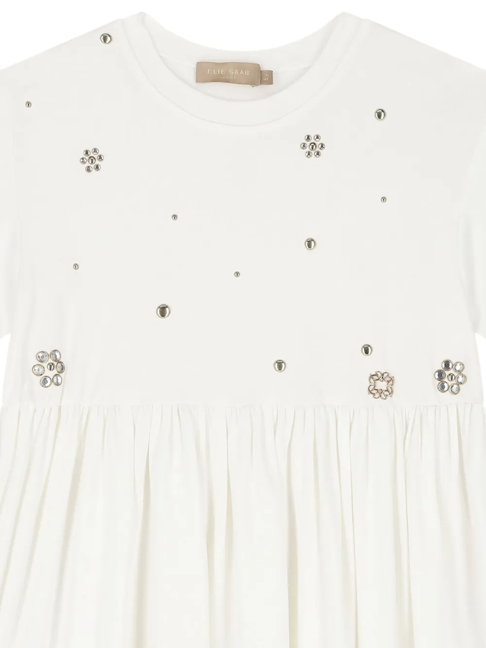 Elie Saab Junior Embellished-detail Dress In White