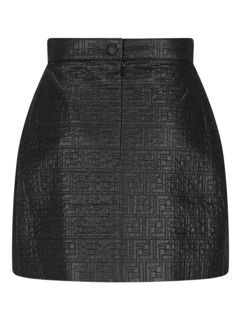 FENDI falda corta capitonada con motivo del logo
