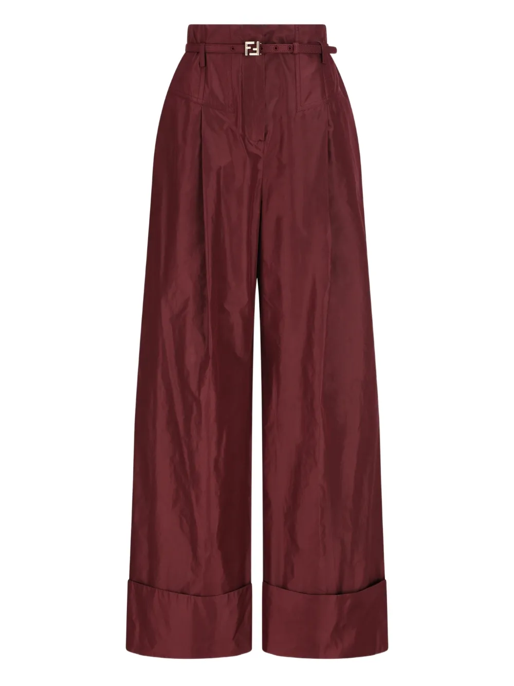 FENDI FF-buckle trousers - Rosso