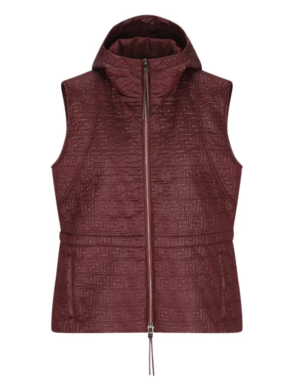 Fendi Hoodie Vest in Red