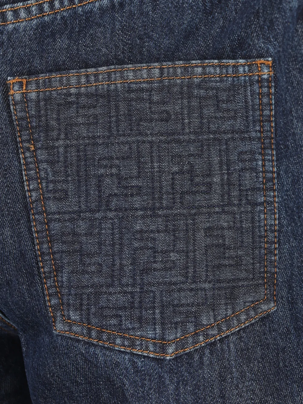 Fendi High-waisted And Straight Leg Five-pocket Jeans Clothing In Blue