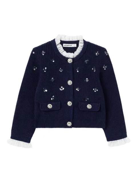 Self-Portrait Kids sequin-appliqués cardigan