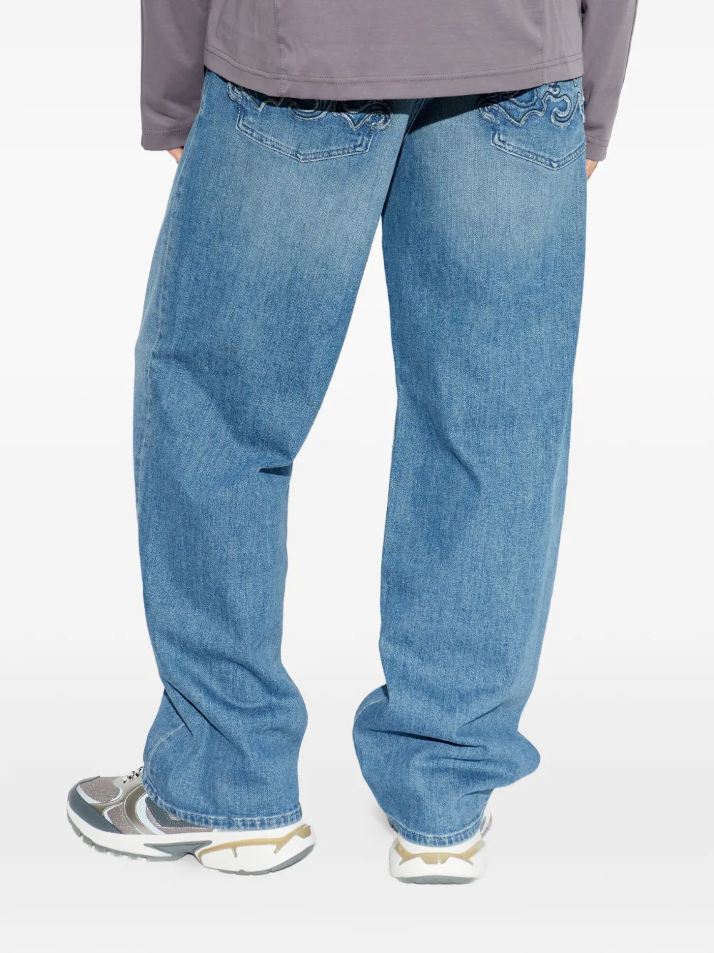 Diesel 2001 D-Macro ruimvallende jeans Blauw
