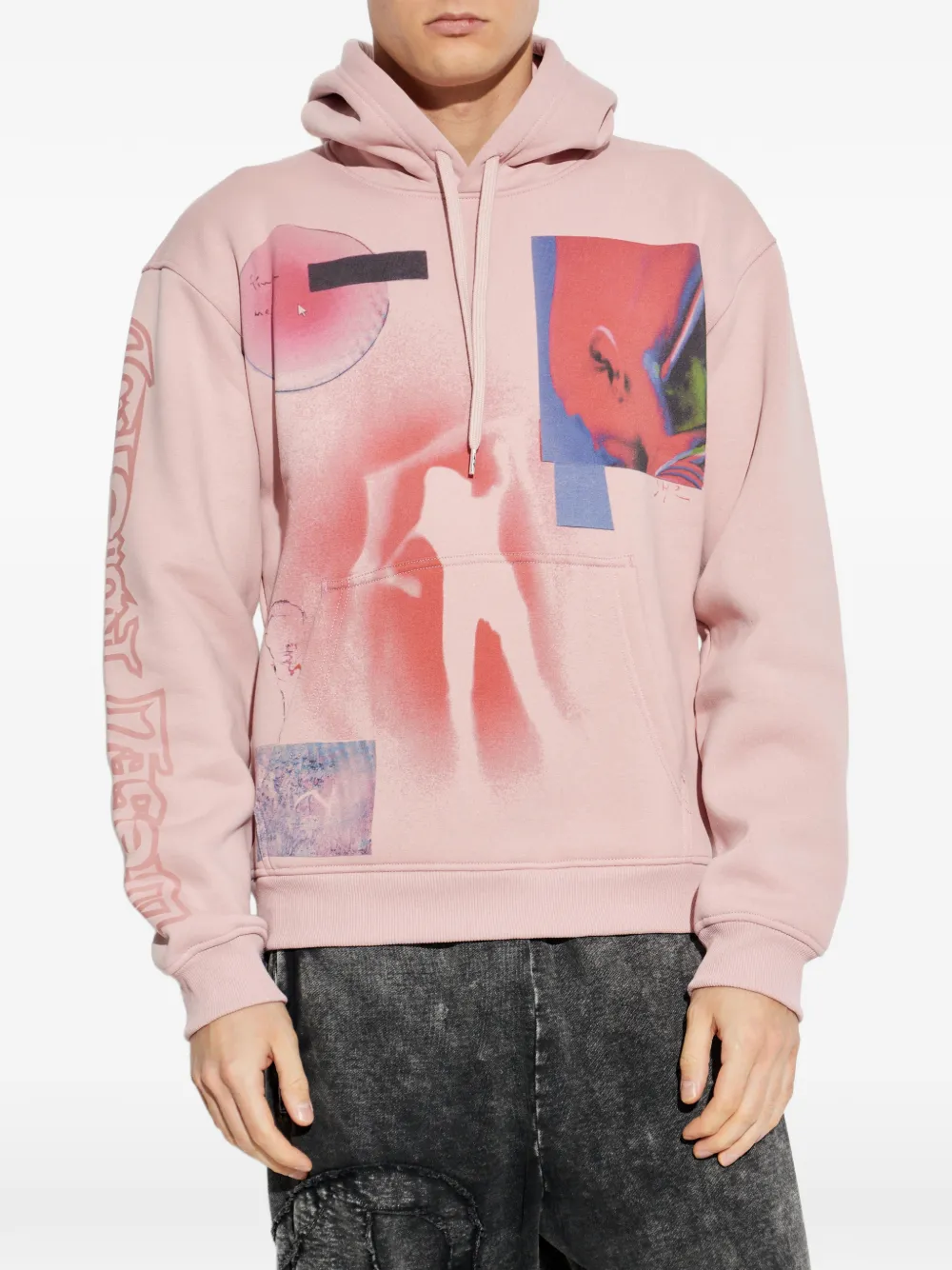  Diesel Printed Hoodie - Pink 