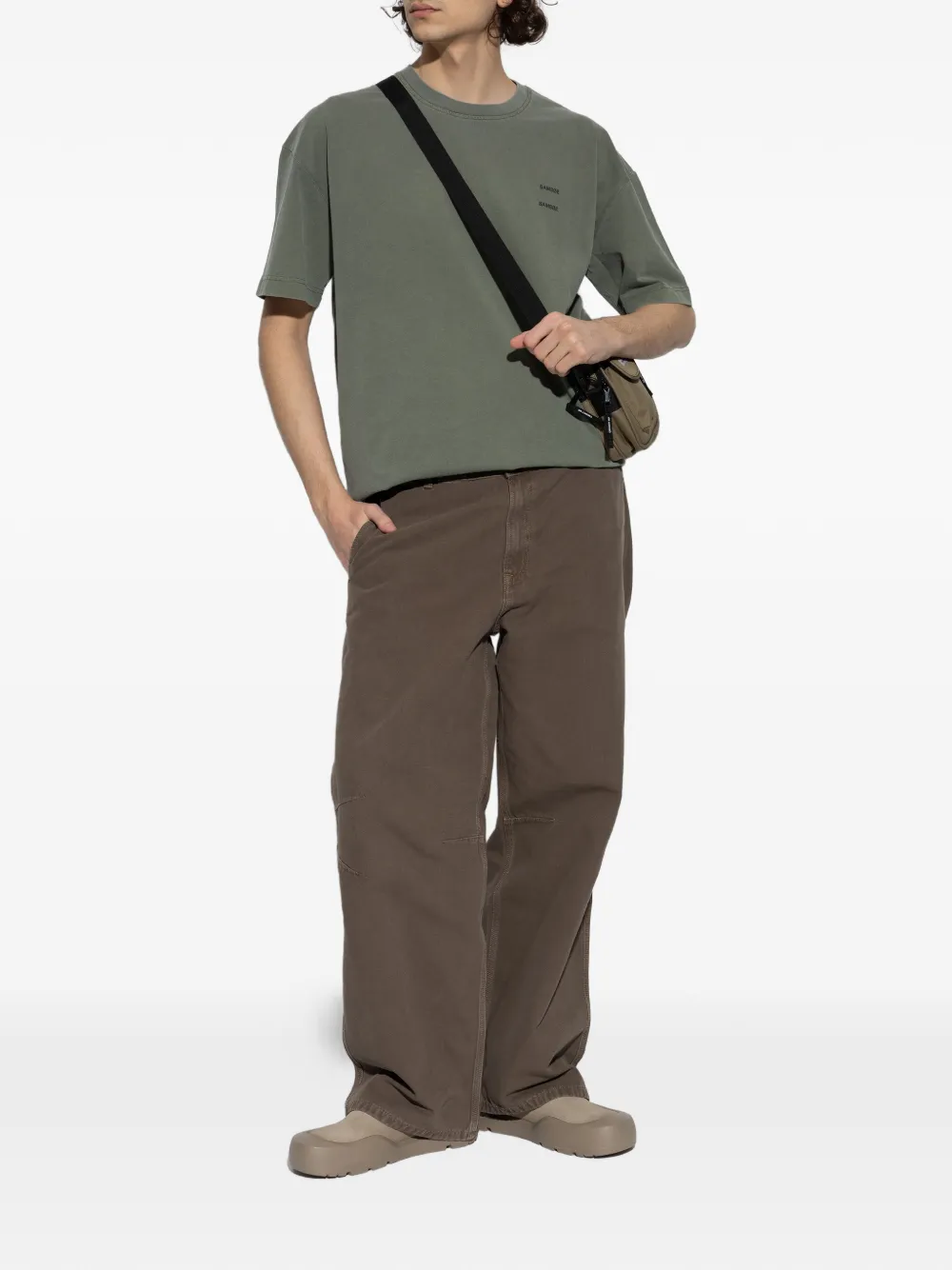 Birkenstock Reykjavik nubuck leren sneakers met gespband Beige