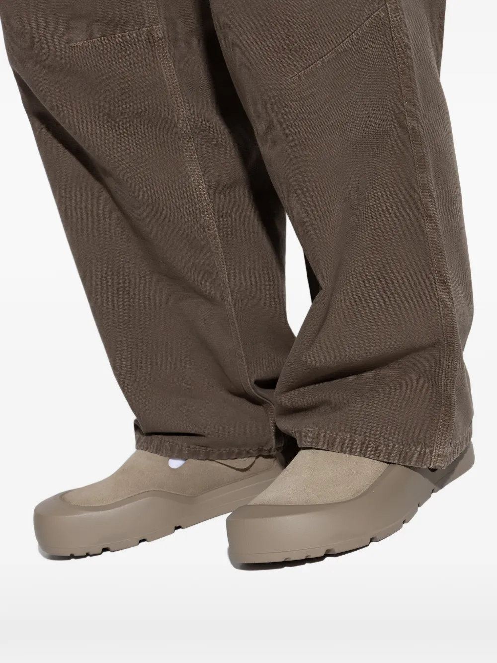 Birkenstock Reykjavik nubuck leren sneakers met gespband Beige