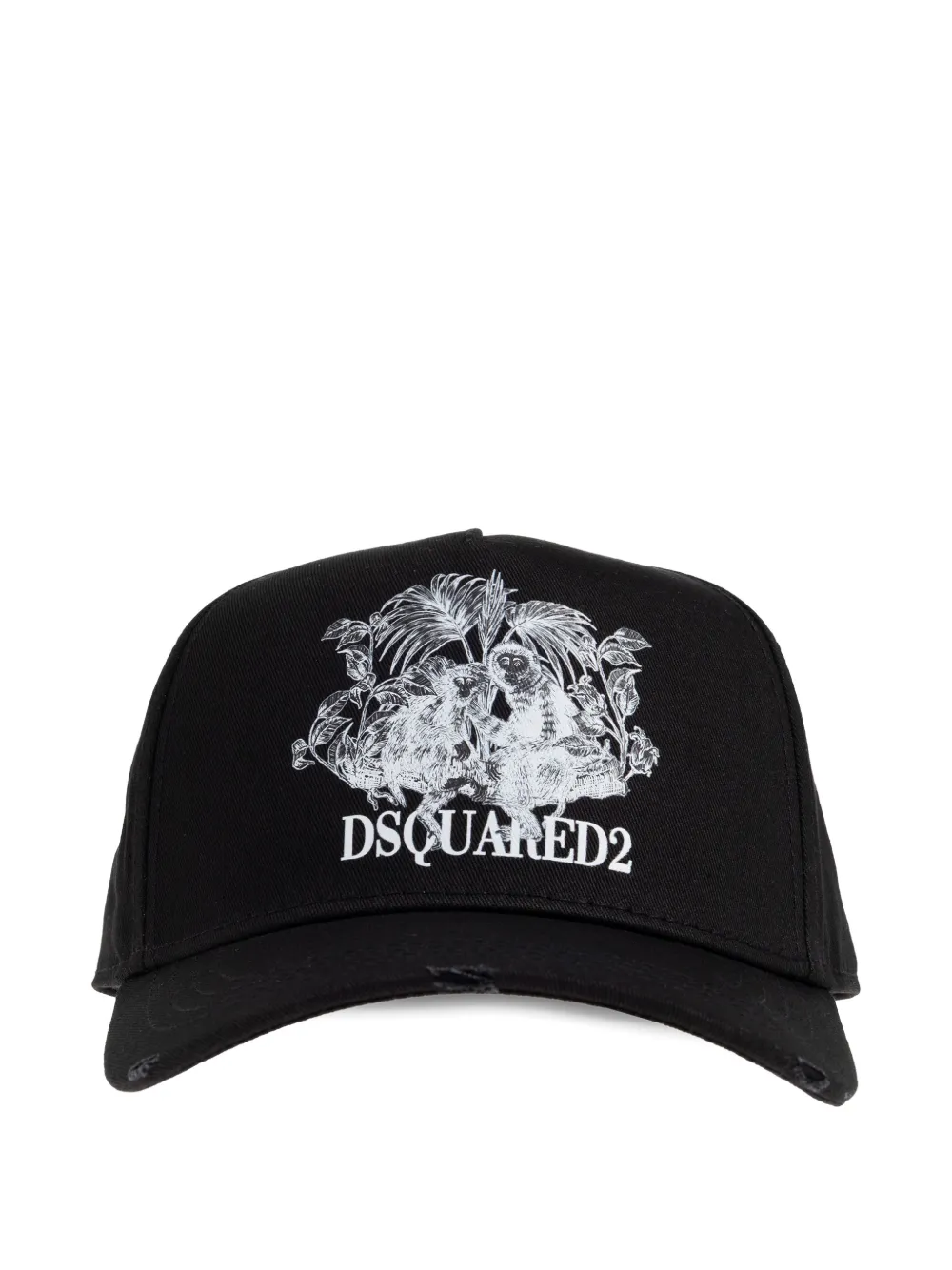 DSQUARED2 monkey-motif baseball cap | Black | Image 1