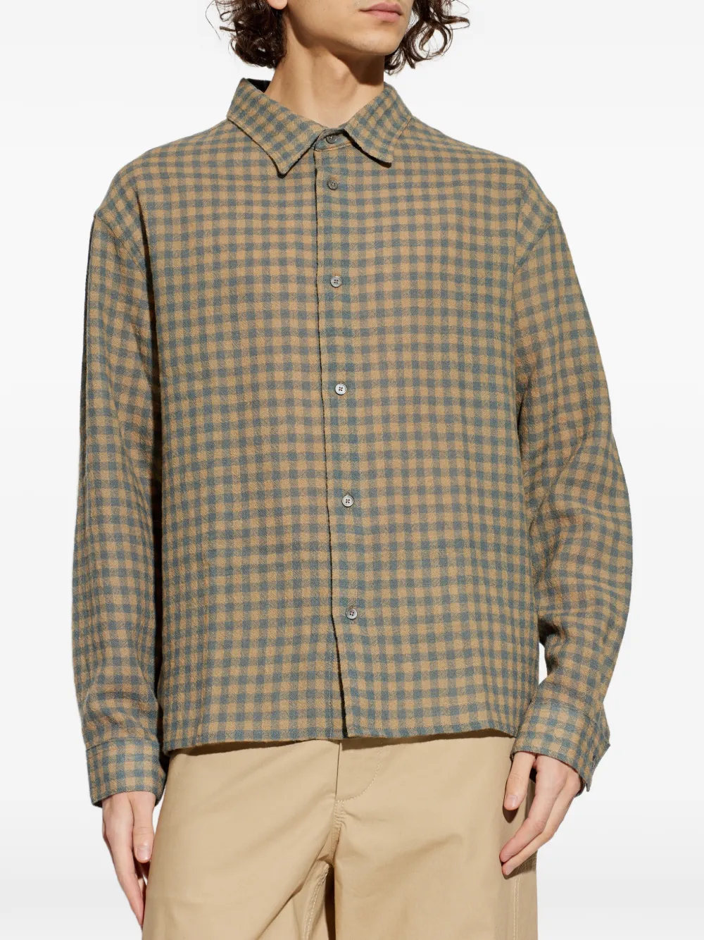  Frame Checked Buttoned-up Shirt - Neutrals 